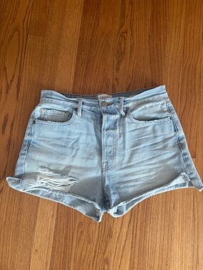 Frame Denim Light Blue High-Rise Denim Shorts 29